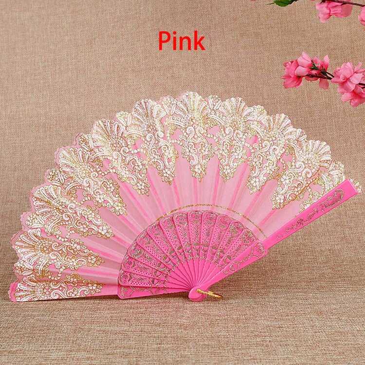 1/2/5pcs Elegant Bohemian Style Fabric Fan With Floral Pattern - Perfect For Weddings, Decorations, Parties, And Gifts | Elegant Design For Special Occasions Like Thanksgiving, Mother'S Day, Father'S Day, And Graduation Events, Wedding Decorations - Multicolor - View 7