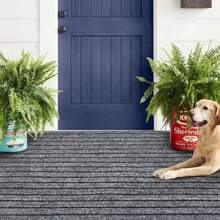 Cool SummerOutdoor Indoor 2ft X 6ft Runner Rug Hallway Custom Sizes NonSlip Rubber Backing Area Runner Rugs Waterproof Carpet Rugs For Kitchen Entryway Balcony Garage Stair Laundry - Stripe-gray - View 6