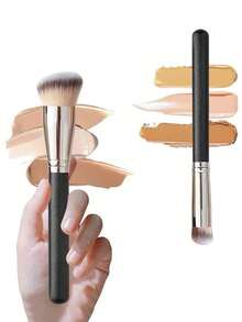 3pcs Professional Foundation Concealer Brush Set For Smooth And Even Application Of Liquid And Cream Makeup - Multicolor - View 4