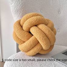 1pc Plush Sherpa Knot Ball Decorative Pillow, Home Decor Accent Cushion For Sofa Bedroom, Halloween Gift - Multicolor - View 23