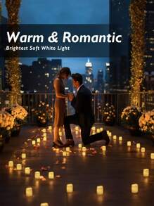 24Pack Flickering Flameless Votive Candles,200+Hour Electric Fake Candles,Battery Operated LED Tealight For Wedding Decor,Outdoor,Table, Halloween,Christmas,Valentine's Day Candlelight, Parties, Weddings, Anniversaries, Holidays And Proposals, Romantic Ambiance Lights For Wedding Table Decoration, Dining Room, Camping, Autumn Decoration, Harvest Day Decoration, Room Decoration, Bedroom Decoration(Warm White,Battery Included)