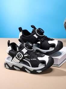 1 Pair Boys Outdoor Sports Sandals With Toe Cover, Children Fashion Beach Sandals