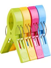 Towel Pegs, 12Pcs Beach Towel Clips For Chairs Cruise Plastic Clothes Pins Beach Chair Towel Clips Towel Holder Clips Heavy Duty Clothes Pins-Keep Your Towel From Blowing Away Beach Essentials