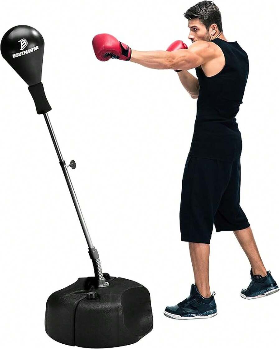 Punching Bag With Stand, Boxing Bag Teens & Adults - Height Adjustable - Speed Bag Training, Boxing Equipment, Stress Relief & Fitness - Pro - View 1