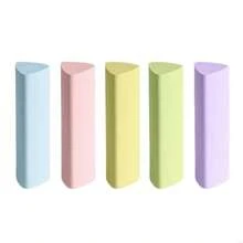 15 件/包多色三角形橡皮擦，不晕染可揉捏橡胶橡皮擦，适合书写、绘画和素描 - 非常适合文具和返校礼物