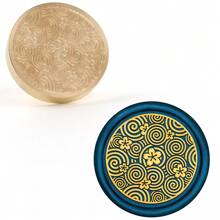 CYFUN DESIGN 1 PC Minimalist Floral Series Wax Seal Stamps 25mm Solid Brass Engraved Fire Lacquer Stamp Heads NO Handle For Decorating Notebook Gifts And Greeting Cards (Lilies, Spring Branches, Flower Bushes, Chimes Patterns) Back To School,Back To School,School Supplies