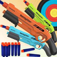 1 szt. Ręczny bezpieczny pistolet do rzucania piankowymi rzutkami z 10 szt. piankowych przyssawek do rzutek