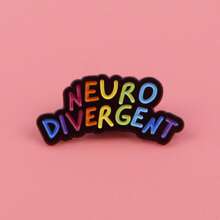 Insignia de esmalte "NEURO DIVERGENT" - Alfileres de solapa, insignias, broches para mochilas, ropa de mujer, regalos, joyería, accesorios de moda