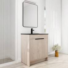 30 Inch Freestanding Bathroom Vanity With Black Ceramic Sink & 2 Soft-Close Cabinet Doors - Multicolor - View 10