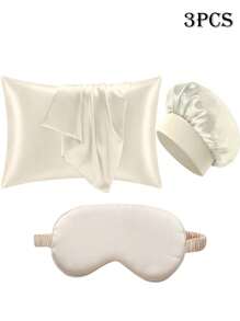 10 pièces Ensemble d'outils de coiffure pour le sommeil, 1 pièce Taie d'oreiller en soie pour cheveux et peau Ensemble Reine, Ensemble de boucles sans chaleur en soie, Fer à friser de nuit, 1 pièce Masque pour les yeux doux pour le sommeil, 1 pièce Bonnet de nuit en soie pour le sommeil, Ensemble d'articles essentiels pour le sommeil, Retour à l'école, Accessoires de voyage et de vacances, Accessoires pour cheveux pour femmes