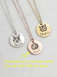 Colgante de collar personalizado con foto, diseño de retrato y recuerdo de mascota, grabado con láser, foto impresa con UV, collar para gato o perro, regalo de vacaciones y recuerdo