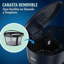 Sistema programable negro de 12 tazas con reloj digital - 20,3 cm de profundidad x 32,7 cm de ancho x 32 cm de altura - Ver 5