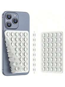 1pc- Silicone Suction Cup Mobile Phone Stand, Universal Adhesive Mounting, Creative Multi-Functional Silicone Accessories, Suitable For Various Mobile Phones, Providing Video And Selfie Stability