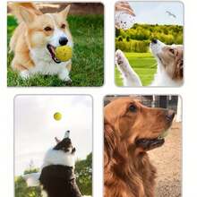 Indestructible Dog Tennis Balls For Aggressive Chewers, Indestructible Dog Balls For Fetch Game, Durable Bouncy Lightweight Floating Toys, Available In Multiple Colors Such As Blue, Yellow And White, SuitableFor Dogs Of All Sizes To Play With - Multicolor - View 5