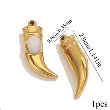 1 pieza Colgante de machete con ojo de tigre rojo de acero inoxidable de moda, accesorio para hacer collares, aretes, pulseras y joyas - colgante - Ver 11