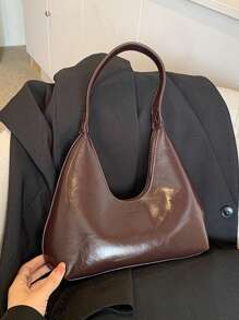 Bolso bandolera en forma de media luna estilo coreano lacado de nicho, bolso de hombro de señora, bolso de mano, bolso de moda para llevar debajo del brazo