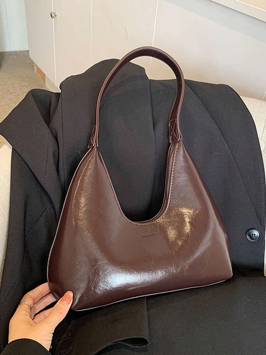 Bolso bandolera en forma de media luna estilo coreano lacado de nicho, bolso de hombro de señora, bolso de mano, bolso de moda para llevar debajo del brazo