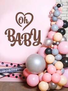 Shower Party Decoration Stickers 1 Piece Pvc Material Removable Wear-Resistant Stickers Suitable For Wall Decoration Home Decoration Arch Decoration Wall Stickers Stickers Make Your Life A New Look Holiday Decoration Stickers Birthday Graduation Gifts