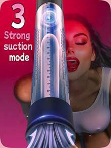 Electric Penis Enlarge Vacuum Pump With 4 Suction Intensities, Rechargeable Automatic High-Vacuum Penis Enlargement Extend Pump, Air Pressure Device Black Sex Toys