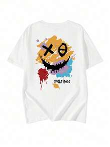 200g Pure Cotton T-Shirt 2025 Summer Ladies New Short Sleeve Pure Cotton Holiday Pattern Short Sleeve Round Neck Couple Wear Small Shirt Tops - 白色 - 查看 3