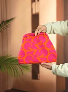 Prezent na Dzień Matki, Dzianinowa Torba, Damska Torba w Chmurki, Pasiasta Torba Plażowa, Modna Kopertówka, Duża Pojemność, Codzienna Kosmetyczka, Torebka Wieczorowa Pod Pachami, Torba Na Prezenty Świąteczne, Idealny Prezent Dla Rodziny, Sióstr I Przyjaciół, Może Pomieścić Wszystkie Podstawowe Kosmetyki