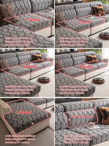 1 قطعة غطاء أريكة بنمط الورقة ، مصنوع من صوف ناعم مقاوم للانزلاق لجميع المواسم ، مناسب للأريكة المنحنية وأريكة 1/2/3/4 مقاعد ،ديكور غرفة المعيشة ،قابل للغسل في الغسالة ،مضاد للحيوانات الأليفة