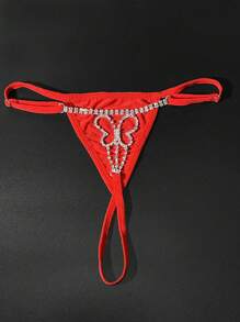 1 pieza Elegante cadena para el Body con forma de mariposa de cristal para bikini, cadena para la cintura