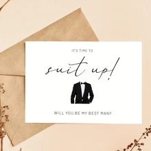 2 张（（1 张贺卡 + 1 个信封）[婚礼求婚卡] 最适合男士的求婚卡，最适合男士的求婚卡，婚礼学校用品，返校