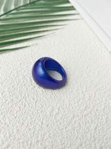 1pc Retro Minimalist Resin Ring, Fashion & High-Quality, Suitable For Daily Wear