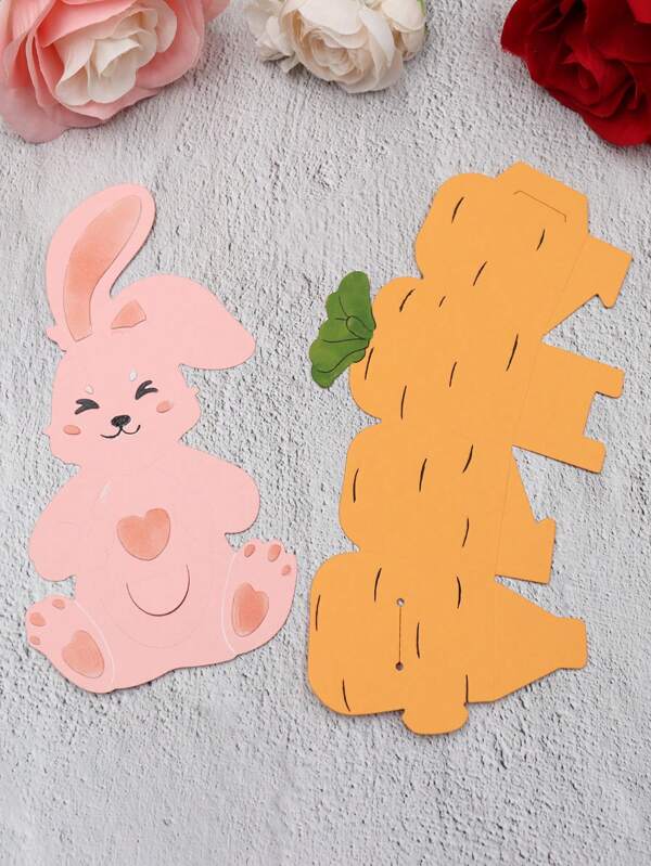 1pc Rabbit & Carrot Shaped Thin Cutting Mold, Handmade DIY Cutting Mold, Scrapbooking Decor Embossing Stencil Template For Album, Greeting Card Making