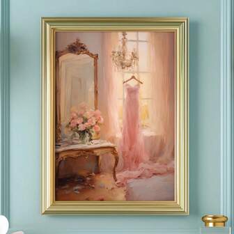 1.Pc, Wall Arts, Vintage Posters, Pink Flirty Bedroom Prints ,Girly Wall Art,Cottage Centerpiece Room Decor ,Spring Wall Art Flirty Wall Art,Living Room Decor, Bedroom Decor Aesthetic, Housewarming Gift, Unframed