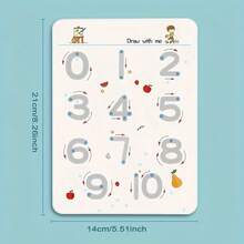 32 Seiten wiederverwendbare Übungsbücher für Bildung, löschbare Schreibtafeln, Papiermaterialien, geeignet für Kontrolltraining und Erleuchtungsübungen für Kinder von 3-6 Jahren, Rückkehr zur Schule