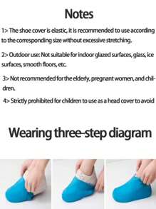 1 Pair Of Waterproof Latex Shoe Covers, Waterproof On Rainy Days, Thickened And Wear-Resistant, Waterproof Shoe Covers, Portable Foot Covers Suitable For Outdoor Hiking, Cycling, Tourism, Camping, Rainproof And Waterproof