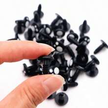 50 chiếc mắt Amigurumi kèm vòng đệm mắt móc màu đen 8mm 10mm 12mm14mm 16mm dùng để làm búp bê DIY móc động vật phụ kiện may vá - màu đen - Xem 6