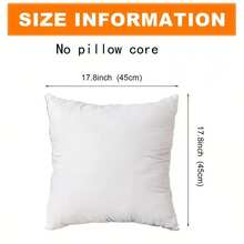 1 Piece White Pillow Cover, Hypoallergenic Polyester Fiber Sofa & Home Decorative Pillow Case, Machine Washable, Insert Not Included - White - View 12