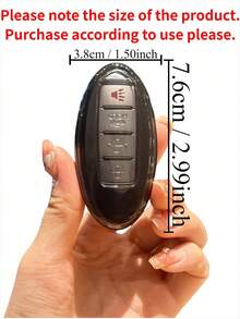 1pc Black Tpu Car Key Cover, Personalized And Simple Key Drop Protection Cover, Suitable For Nissan Xuan Yi Car Model - Black - View 8