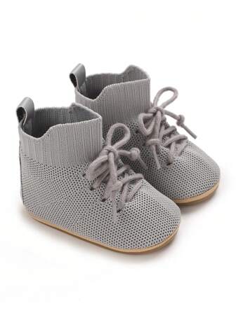 Autumn Infant Boys' Casual Sports Shoes, Super Soft Sole, 0-12 Months Infant Breathable Mesh Lace-Up Pre-Walker Shoes