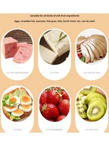 1 Pieza Rebanador de embutido de acero inoxidable, herramienta para cortar jamón en casa, rebanador de huevos de cocina, divisor de huevos y queso, pelador de huevos, cortador de huevos, utensilios de cocina, huevos