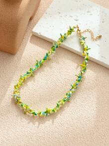 1/2/3/6/9pcs Multi-Color Natural Shell Asymmetrical Stone Sea Star Necklace Bracelet Set, Suitable For Women Spring/Summer Daily, Beach, Holiday & Casual Wear