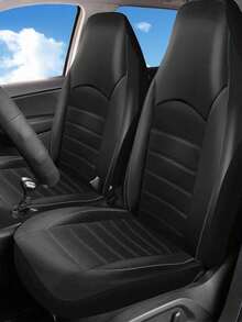 1pc General Motors Seat Cover One-Piece PU Leather Front Seat Cover Cushion Cover All Season Universal - Black - View 17