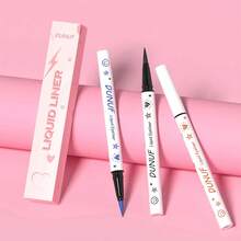 DUNUF 1 Pcs Black & White Blue & Purple Waterproof Liquid Eyeliner Sweat Resistant Stain Free Long-Lasting Quick Dry Easy To Apply Makeup - Nhiều màu - Xem 10