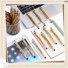 Local Delivery-With Stylus For Women Men Teacher Coworker Graduation School Office Supplies Journal Writing Gifts 100pcs Inspirational Bible Verse Bamboo Pen Wooden Retractable Ballpoint Pen - 100pcs - 查看 5