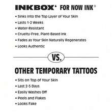 Tatuajes temporales Inkbox, Cruz, resistente al agua, perfecto para cualquier ocasión, negro, paquete de 2 - 1 - Ver 5