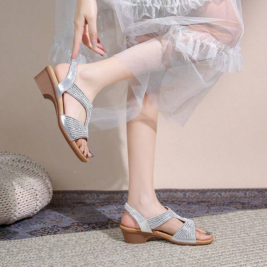 Women Platforms & Wedge Sandals - Plateado - Ver 1