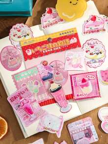 1 Pack Of 30pcs Retro Style Sweet Shop Chocolate Shiny Creative DIY Phone Case, Diary, Scrapbooking Decorative Stickers, School Supplies,Back To School