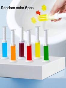 1/2/3/4/6pcs Toilet Cleaner Gel-Toilet Gel Stamps, Air Freshener, Effective Deodorizer, Long Lasting Fragrance-Bathroom Air Freshener, Toilet Bowl Cleaner For Bathroom, Toilet Bowl, Commode - Multicolor - View 14