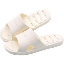 New-  Women's Shower Slipper, Quick Rying Non-Slip Slippers, Bathroom Hou & Pool San, In-Oor Slipper For Gym, Soft Sole, Beige, Size S, M, L, XL - 6-7 位小姐 5-6 位男士 - 查看 1