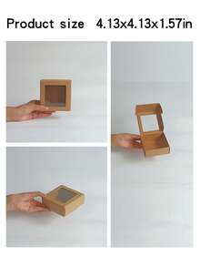 10/30个装白色小礼盒，带透明窗口，适用于珠宝、肥皂、糖果等，手工制品纸板包装，装饰性扁平散装盒，适合礼品、工艺品、赠品、婚礼派对、新娘送礼会等场合。