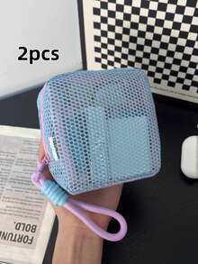 1个迷你马卡龙色清新时尚高品质多功能透明网袋,可爱钱包式收纳包,便携式化妆包,带拉链的纸巾袋,女性卫生用品收纳袋,可装口红、迷你化妆刷、护肤品、蓝牙耳机、零钱、小物件等,是圣诞礼物的理想之选,适合居家、旅行、度假和上学使用,可用作化妆包、护肤包、洗漱包、收纳袋。 - 彩色 - 查看 19