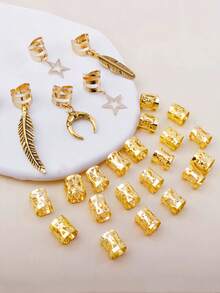 26 pezzi Assortimento di perline per dreadlock da donna con design a luna e stelle, accessori per capelli alla moda e unici, accessori per capelli eleganti estivi per vacanze, accessori per capelli da sposa, accessori per capelli da donna, accessori per feste di Leprechaun, accessori per capelli da festa di vacanza, accessori per capelli con finitura regali, viaggi, regali per donne, prodotti per capelli, riempitivi per calze, accessori